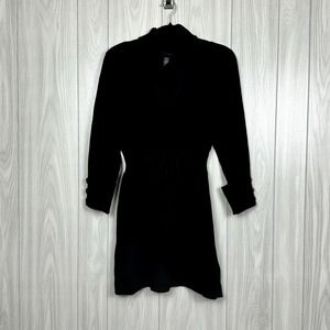 Apostrophe Cowl Neck Sweater Dress 3/4 Sleeve Black